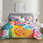Colorful Tie Dye Quilt Sets Twin Size,Bohemian Art Style Watercolor Bedding for Adults Kids Girls Boys Teens Bedroom,Soft Lightweight Microfiber Quilt with 2 Pillowcases.