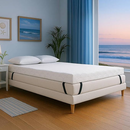 ViscoSoft 4 Inch Active Cooling Memory Foam Mattress Topper Twin XL - Select Copper-Infused Extra Long Mattress Pad