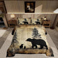 Feelyou Bear Bedding Set Full Size Kids Rustic Cabin Country Comforter Cover for Boys Girls Teens Wild Animal Brown Beige Duvet Cover Breathable Soft Lightweight Microfiber Quilt Set