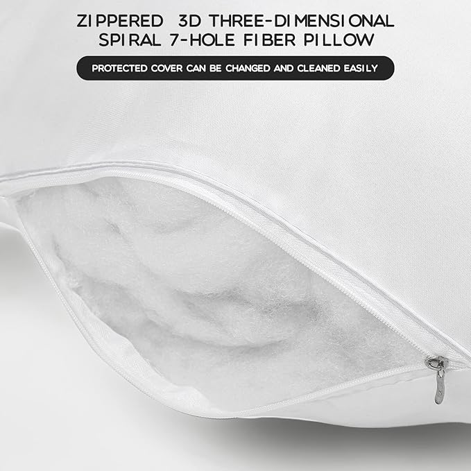 Macarrie 12 Pcs Queen Size Pillows for Sleeping Standard Size Inserts Hotel Bed Pillows Bulk for Stomach Back and Side Sleepers Machine Washable (30 x 20 Inches)