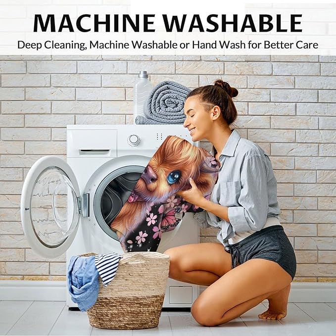 Adult Blanket for Highland Cow Lovers Blankets Gifts - 60" x 80" Inches Plush Comfortable Lightweight Throws for Bed, Living Room, Couch