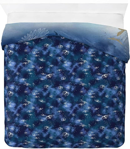 Jay Franco Duvet Cover Set with Sham & Pillowcase – Ultra-Soft Linen Feel Bedding for Room Decor, COVER ONLY Comforter NOT Included, Blue - Avatar, 3 Piece Queen