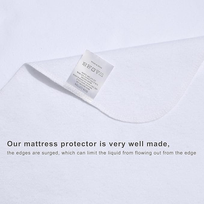 Flannel Crib Protector Pad，100％ Waterproof Mattress Protector Pad, One Size, 27" X 50"-2pcs