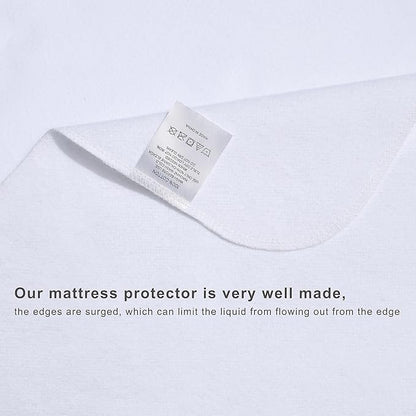 Flannel Crib Protector Pad，100％ Waterproof Mattress Protector Pad, One Size, 27" X 50" White