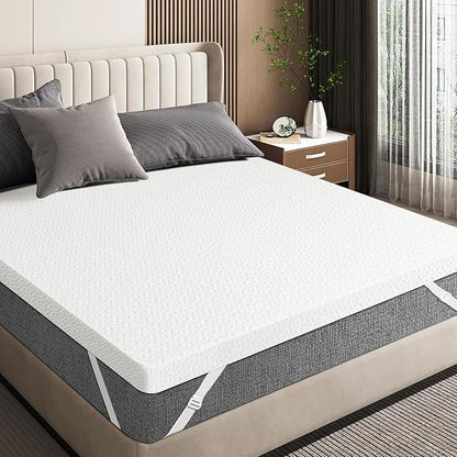 3 Inch Gel Memory Foam Mattress Topper Full, Cooling Mattress Topper with Removable & Washable Cover, CertiPUR-US Certified