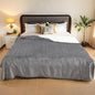 Electric Heated Blanket Queen Size - 84"x90", Soft Flannel Heating Blanket, 10 Heating Levels, 1-12 H Auto Shut Off, Dual Controllers, Breathable Warm and Washable for Bed, Light Grey