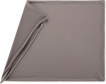 Cover Only for Premium Microbead Bed Pillow, X-Large Extra Smooth - Ultra Comfortable Sleep with Silk Like Anti Aging Cover 85% Spandex/ 15% Nylon Breathable, Cooling Stone Grey
