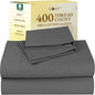 California Design Den California King Sheet Sets - Soft 100% Cotton Sheets, Soft Sateen Weave, Deep Pockets, and Durable Bedding Set - Grey