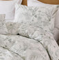 Duvet Cover Set Queen Size 100% Nature Cotton Reversible Botanical Queen Duvet Cover Set 3 Pieces Soft & Breathable Bedding Set with Zipper Closure & Corner Ties