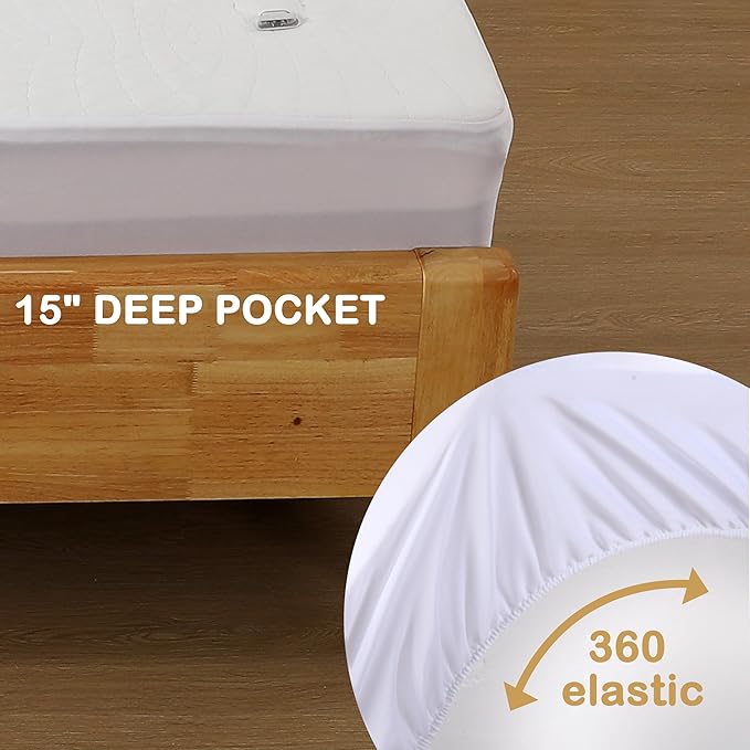 Electric Mattress Pad Full Size 54"x75" with 10 Hours Auto Off 4 Heat Setting Simple Controller Fit Up to 15 Inch Deep Pocket, Machine Washable - White Diamond Printed Pattern