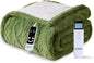 Heated Blanket Electric Blanket 62"x84", Soft Taffeta Sherpa Electric Throw with 5 Heating Level & 1-12 Hour Auto Off, Heated Throw with Overheating Protection, Machine Washable(Dark Green)