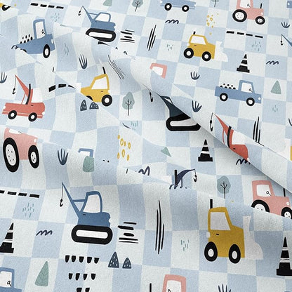 Peopleareok Excavator Comforter Set Full (79x90 Inch), 3 Pieces Construction Machinery Truck Tractor Bedding Sets for Kids Boys, Super Soft Microfiber Comforter with 1 Pillowcase