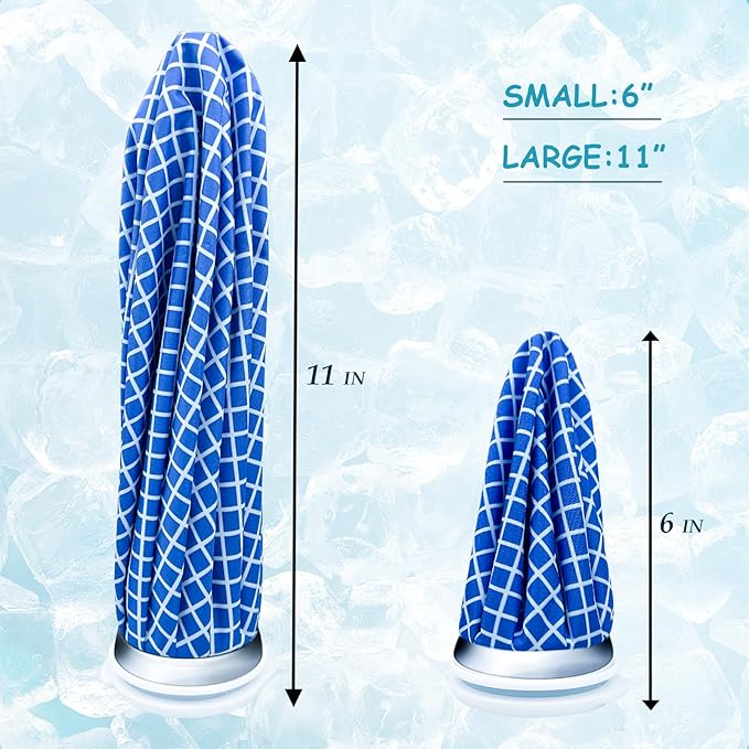 Ice Bags for Injuries, Classic No-Leak Elastic Breathable Ice Pack, Cold and Heat Treatment Ice Bag, Can Relieve Headaches, Migraines, Sports Injuries Swelling Pain, 2 Sizes (6''/11'') (3 Sets)