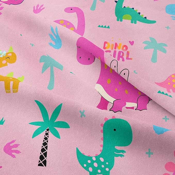 Peopleareok Cartoon Dinosaur Comforter Set Twin (68x86 Inch) for Boys, 2 Pieces Dinosaur Bedding Set for Girls Teens, Super Soft Lightweight for All Seasons, Includes 1 Comforter and 1 Pillowcase
