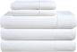 LANE LINEN 100% Egyptian Cotton 5 Pc Split King Sheets for Adjustable Beds - Soft & Comfy Hotel Style Thick Machine Washable Naturally Cooling 15" Deep Pockets Jaquard Swiss Dot - White