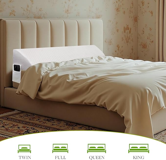 Bed Wedge Pillow Headboard Gap Filler, High-Density Foam Wedge Pillow for Bed, Comfortable & Supportive Angled Design, Fills 0-6" Gap Between Mattress and Headboard