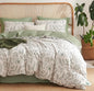Sage Green Duvet Cover Queen Size Romantic Floral Botanical Bedding Set 3 Pcs for Kids Boys Girls Spring Garden Aesthetic Leaves Soft Breathable Comforter Cover with 2 Pillowcases