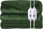 Heated Electric Blanket Queen Size Blanket 84" x 90" with Dual Control, 5 Levels Heating & 10Hs Auto Off, Pine Green