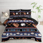 Baseball Sports Comforter 7Pcs Sneaker Baseball Gloves Bedding Set for Kid Teen Girl Boy Adult Sport Games Geometric Lines Quilt Bed Set Twin with 2 Sheets,2 Pillowcases,2 Throw Pillow Covers