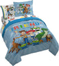 Jay Franco Kids Comforter Set Includes Sheets and Pillow Cover - Soft and Cozy Bed Set for Stylish Room Décor, Blue - Toy Story, 7 Piece Queen