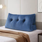 SLIGUY Large Headboard Pillow, Headboard Wedge Pillow Bed Rest Reading Pillow Bolster Triangular for Sitting in Bed-Backrest Positioning Support Long Pillow for Daybed (Twin: 40x8x20 Inches,Blue)