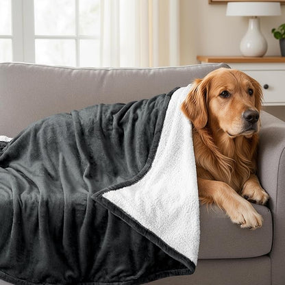 Utopia Bedding Sherpa Blanket Full Size (Grey, 90x84 Inches) - Soft Lightweight Plush Fleece Reversible Blanket for Bed, Sofa, Couch, Camping and Travel