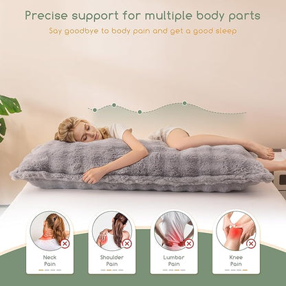 HIGOGOGO Memory Foam Body Pillow, Extra-Long Bed Pillow for Adults, Thickened Full Body Pillow with Removable Pillow Cover(20x54 Inch)