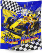 Boys Blanket Gifts Personalized Racing Car Blankets for Kids Teens Adults - 60" x 80" Custom Name Cool Car Themed Soft Lightweight Flannel Throws for Couch, Sofa, Bedroom Decor