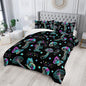 Colorful Mushroom Comforter Set Full Size Kids Mushroom Butterfly Bedding Set Star Quilt Bed Set for Boys Girls Adults with 1 Comforter and 2 Pillowcases
