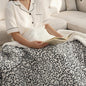 Electric Heated Blanket Full Size 72x84 - Leopard Print Flannel Soft Heating Blanket with 10 Heat Levels & Auto Shut Off, Machine Washable Warm Throw for Bed Couch, Black White