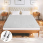 Electric Mattress Pad Queen Size 60"x80" with 10 Hours Auto Off 4 Heat Setting Dual Controller Fit Up to 15 Inch Deep Pocket, Machine Washable - Light Gray