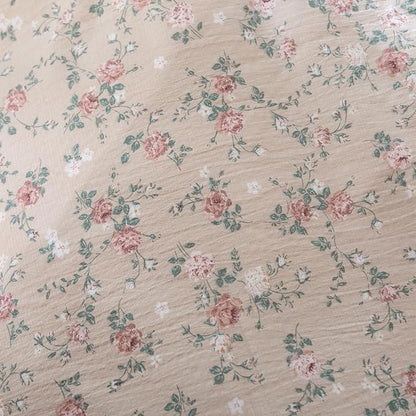 Floral Queen Duvet Cover Luxury Soft Brushed Microfiber Crinkle Gauze Fabric 3 Pieces Bedding Set Flower Pattern Queen Duvet Cover with Zipper Closure Breathable Comfy