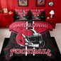 Feelyou Football Comforter Set with Sheets 7 Piece Queen Size Ball Games Bedding Set for Kids Boys Girls Rugby Bed in a Bag City of Footballs Room Decor Rugby Sports Soft Lightweight