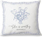 Proverbs 31 Christian Pillow Covers 18x18, Christian Gifts for Women Teen Girls, Blue Tulip Floral Bible Verse Scripture Throw Pillow Covers for Girls Room Dorm, Proverbs 31 Woman Gifts