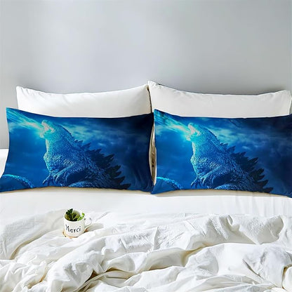 Duvet Cover Set Boys Twin Size Dinosaur Comforter Cover Bedding Set 3D for Men 1 Piece Quilt Cover 2 Pieces Pillow Shames No Comforter (Dino36, Twin)