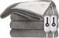 Electric Heated Blanket 90"x100" King Size Microplush Cover Blanket, 4 Heat Settings & 10 Hours Auto Off, Cozy & Warm for All Night, Machine Washable, Light Grey