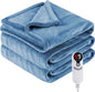 Electric Heated Blanket Twin Size 62”x84”,Soft Warmth Cozy with 5 Heating Settings 10 Hours Auto-Off, One Touch Operation, Machine Washable, Blue Grey
