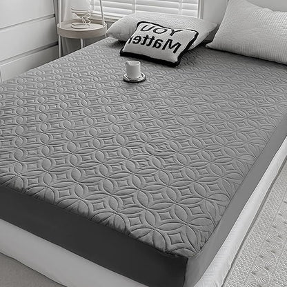 FELTYBED Twin Size 39"x75" Waterproof Mattress Protector, Soft Bed Grey Mattress Cover Twin, Breathable Mattress Pad Cover with Deep Pocket 6"- 15", Noiseless Washable