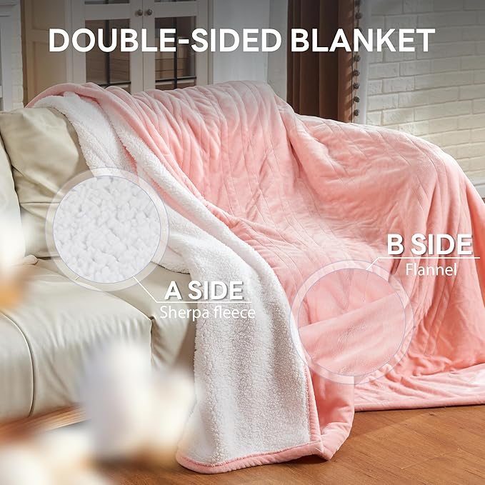 Heated Blanket Electric Blanket Full Size 84"x72" Fast Heating Electric Blanket with 12 Hours Auto-Off and 6 Heating Settings Overheat Protection Cozy Soft Flannel Heated Throw Blanket ETL-Certified