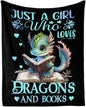 Dragon Blanket for Boys Girls, Cute Dragon Themed Design Printed Throw Blankets for Kids Lap, Chair, Warm Soft Cozy Blanket, 30"x 40"