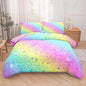 MWMWMW 5 Pcs Rainbow Comforter Set Full, Full Size Bedding Set for Girls, Kids Comforter Set for Girls with 1 Comforter, 1 Flat Sheet, 1 Fitted Sheet and 2 Pillowcases