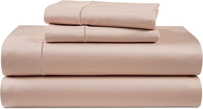 100% Egyptian Cotton King Bed Sheets – Silky Sateen Weave for All Season Comfort, 15" Deep Pocket King Sheets Set, OEKO-TEX Certified, Machine Washable, Soft Durable Hotel Comfort at Home - Sepia Rose