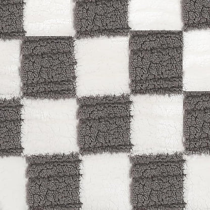 Electric Heated Blanket Full Size 72"×84" with 6 Heating Levels & 1-10Hs Auto Off, Checkered Plaid Heating Blanket Double Sided Sherpa, Fast Heating, Machine Washable for Christmas Gift Light Gray