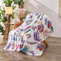Floral Throw Blanket Birthday Gift for Women Mom Girls Peacock Flowers Blanket Summer Wildflower Flannel Blanket Watercolor Printed Throw for Couch Sofa Bed Chair 50"x60"
