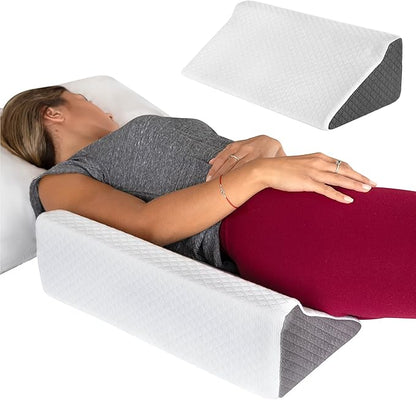 Kölbs Side Wedge Pillow for Sleeping, Back Pillow Wedge Stylish Jacquard, Bed Wedge & Body Positioners Pillow for Side Sleepers, Wedge Pillows for After Surgery, Foam Wedge Pillow, Pregnancy Wedge