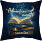 Hyturtle Personalized Book Pillow (Insert Included) Gifts for Book Lovers, Reading Club Librarians Gifts for Girls Women on Birthday Christmas, Custom Name Couch Cushion Decor Throw Pillow Keepsake