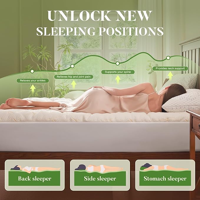 Twin Size Mattress Topper, Thick Pillow Top Mattress Pad，Up to 21 Inch Deep Pocket,Soft Breathable Mattress Pad for Back Pain, Waterproof Protector Cover(Beige)
