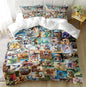 Funny Fusion Animals Bedding Set,Fusion Animals Duvet Cover Twin Full Queen King Set for Kids Boys Bed Decor Gifts (Color 4,Full (80" x 90"))
