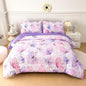 MWMWMW Girls Comforter Set Queen, 5 Piece Bed in a Bag, Pink Purple Butterfly Bedding Set for Kids, Queen Size Bedding Set with 1 Comforter, 1 Flat Sheet, 1 Fitted Sheet & 2 Pillowcases