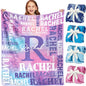Personalized Blankets for Teen Girls Boys - Printed in USA, Custom Blanket with Kids Names, Ultra-Soft Flannel Monogrammed Baby Throws Blankets, Customized Christmas Brithday Gifts for Adults